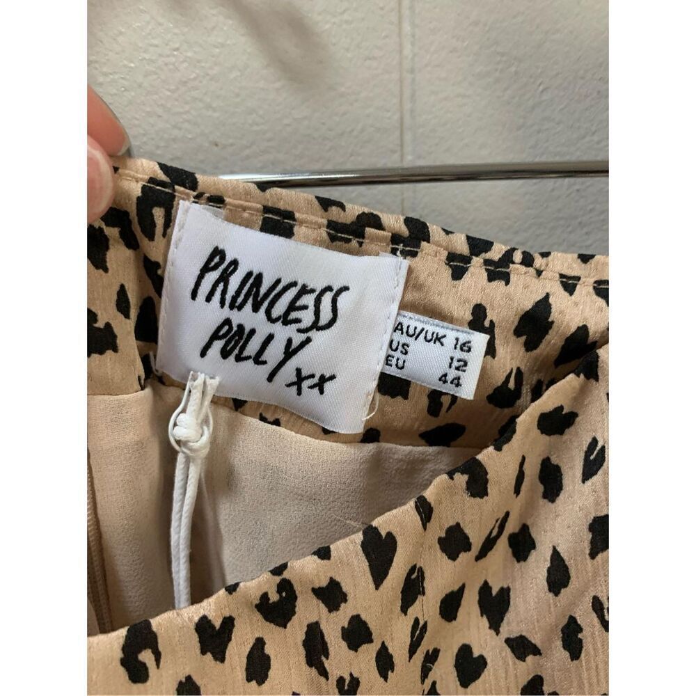 NWT! Princess Polly Leopard Print Dana Mini Skirt size 12 - Picture 4 of 7